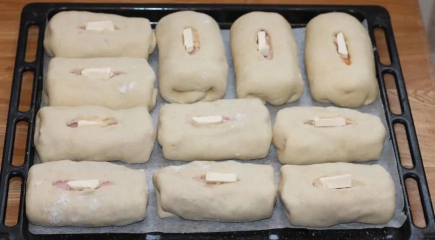 Пироги с овощами и сырными сосисками: шаг 14