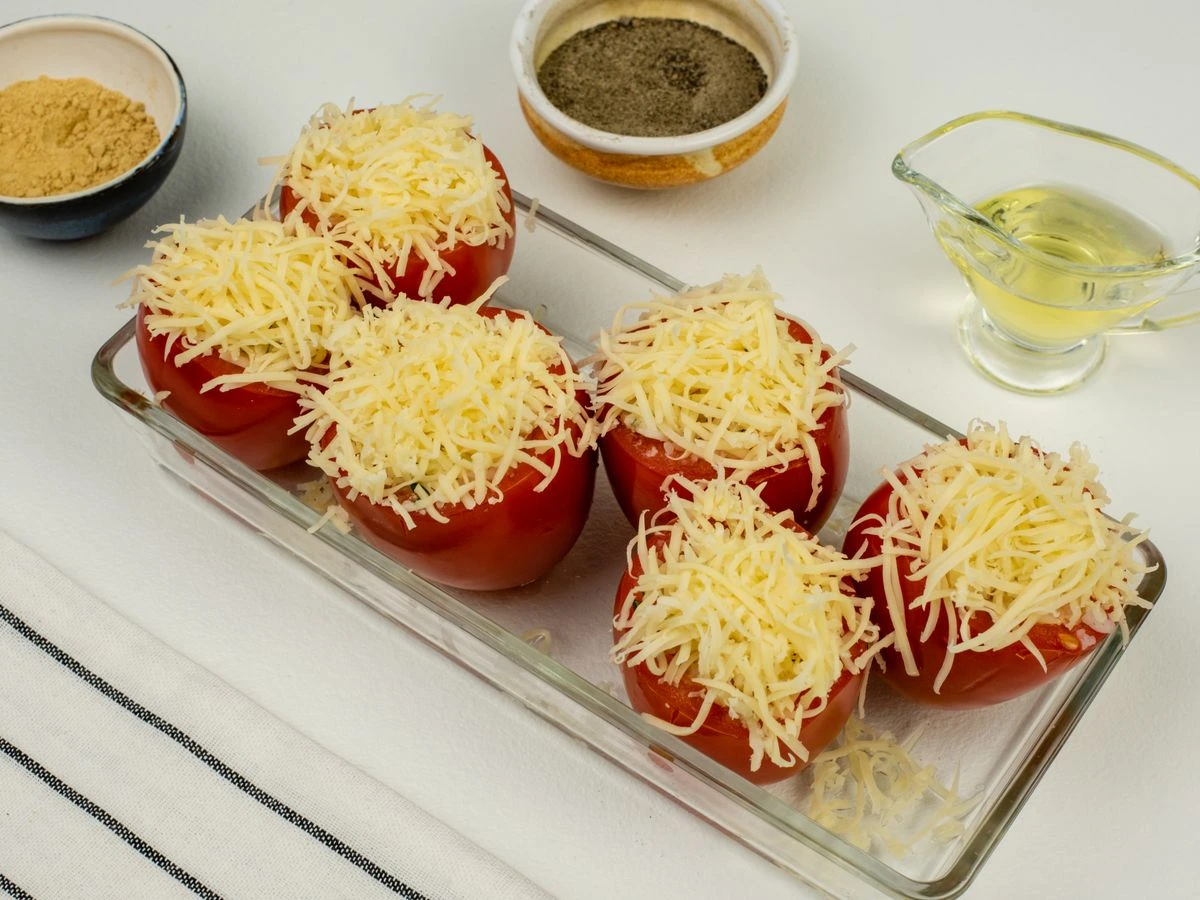 Шаг 14: Помидоры, фаршированные рисом и креветками