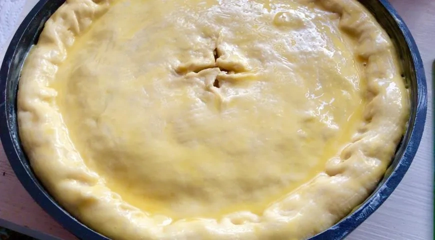 Традиционный пирог с капустой (маленький): шаг 14