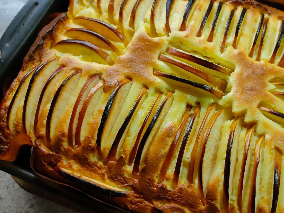 Шаг 14: Творожный пирог с яблоками