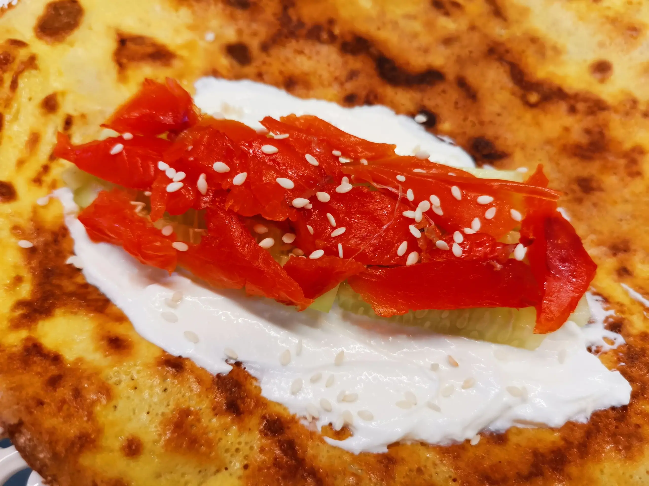 Шаг 14: Яичный блин с начинкой для кето-диеты