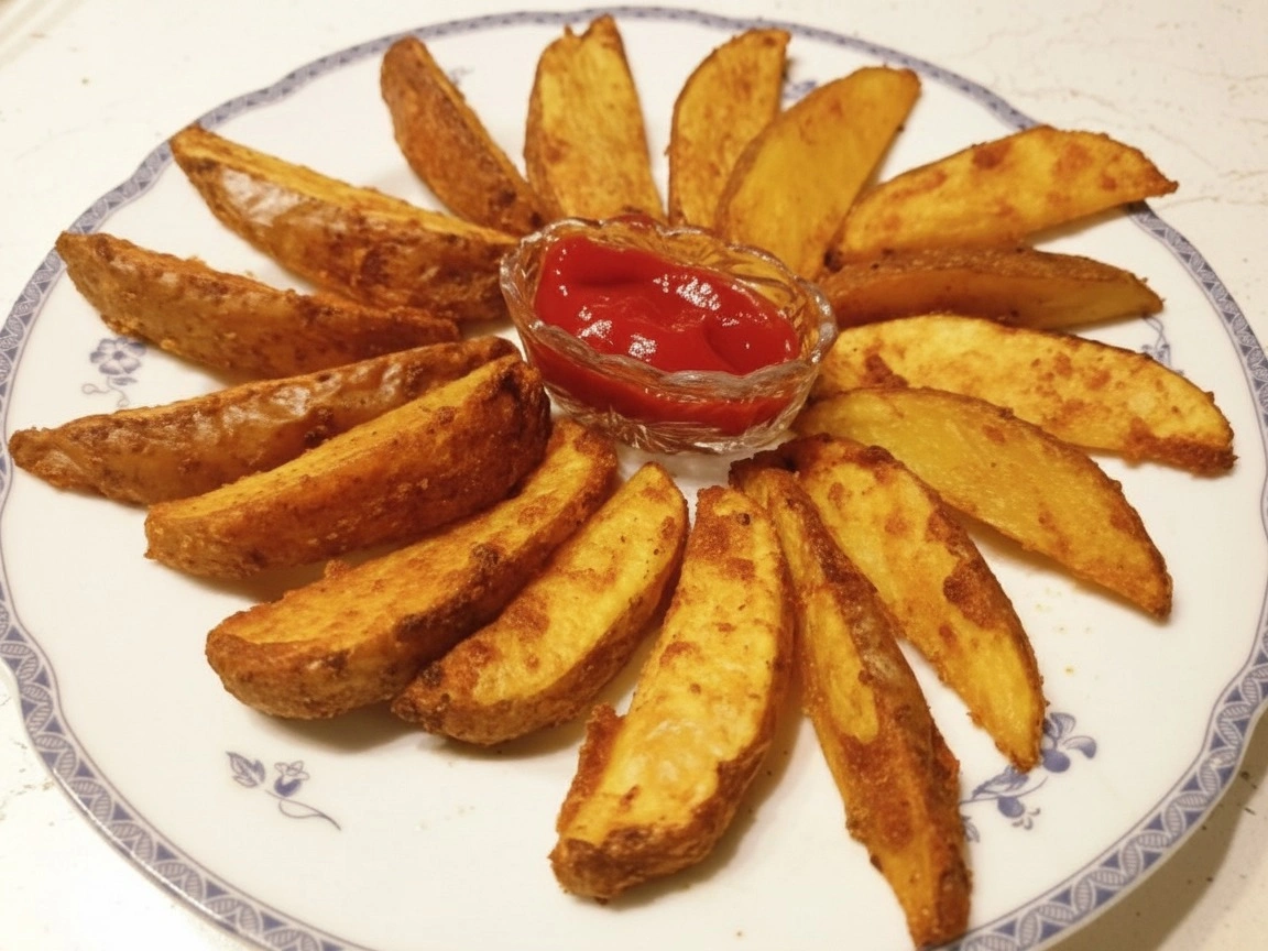 Шаг 15: Быстрый картофель по-деревенски с кожурой