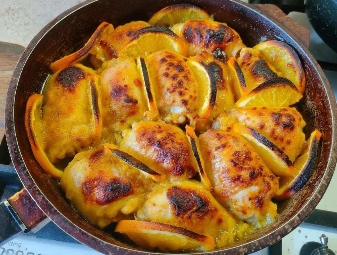 Шаг 15: Курица в апельсиновом соусе