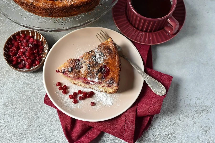 Шаг 15: Открытый пирог с брусникой