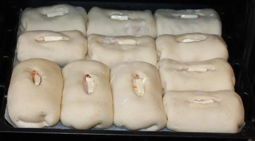 Пироги с овощами и сырными сосисками: шаг 15