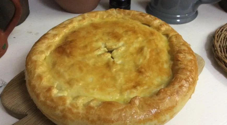 Традиционный пирог с капустой (маленький): шаг 15