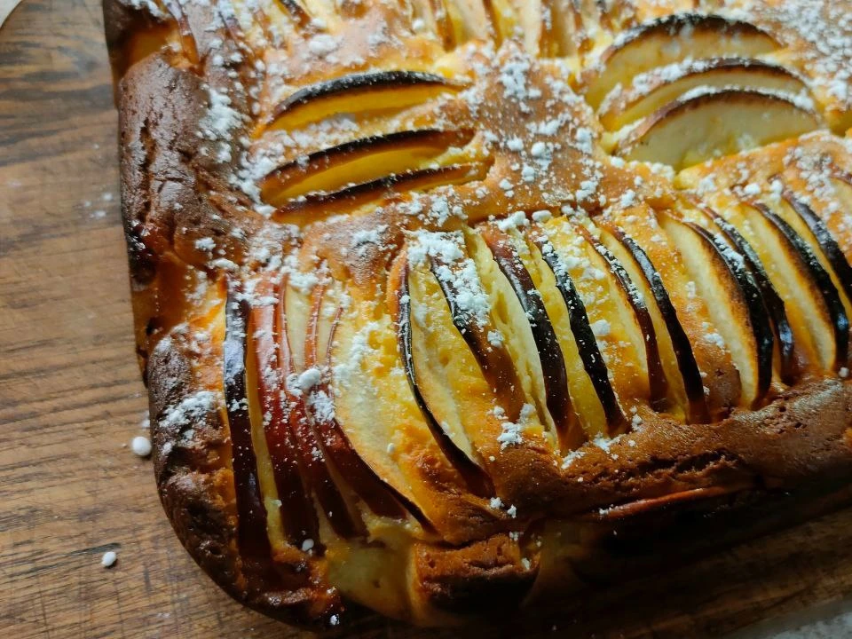 Шаг 15: Творожный пирог с яблоками