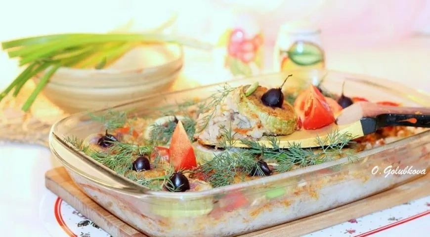 Фаршированные кабачки с виноградом: шаг 16