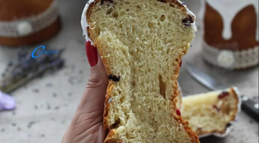 Лавандовые пуховые куличи: шаг 16