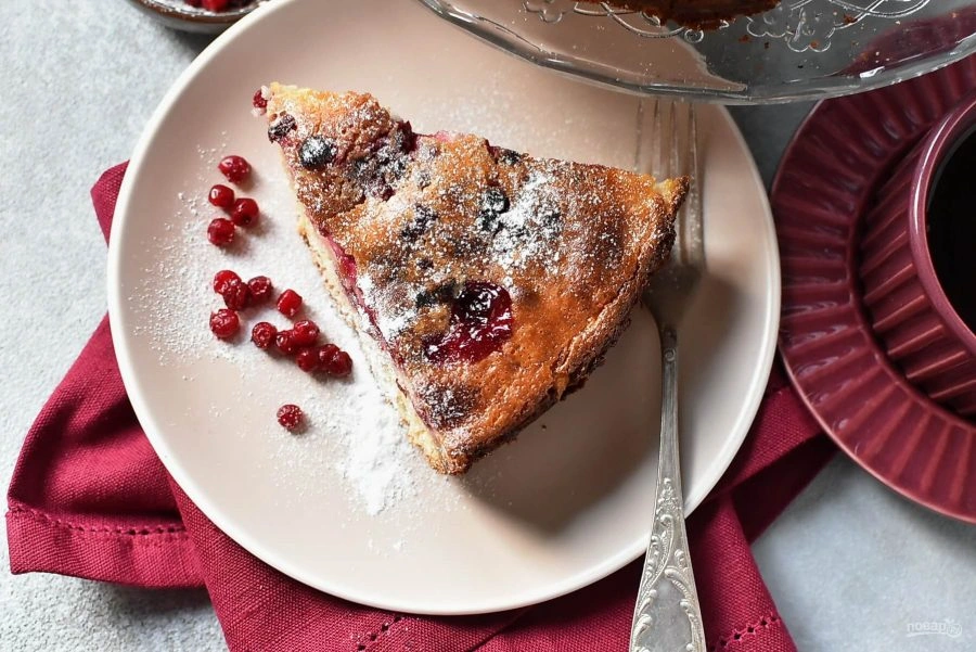 Шаг 16: Открытый пирог с брусникой