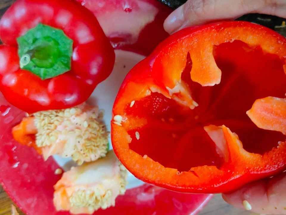 Шаг 17: Фаршированные перцы с рисом, грибами и овощами