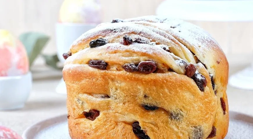 Кулич Краффин с изюмом: шаг 17