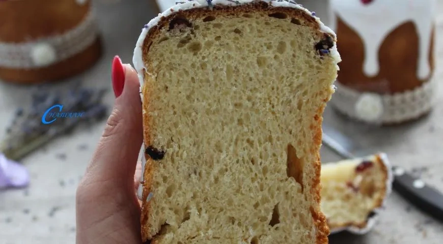 Лавандовые пуховые куличи: шаг 17