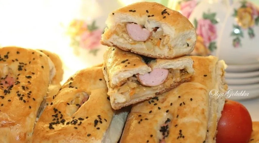 Пироги с овощами и сырными сосисками: шаг 17