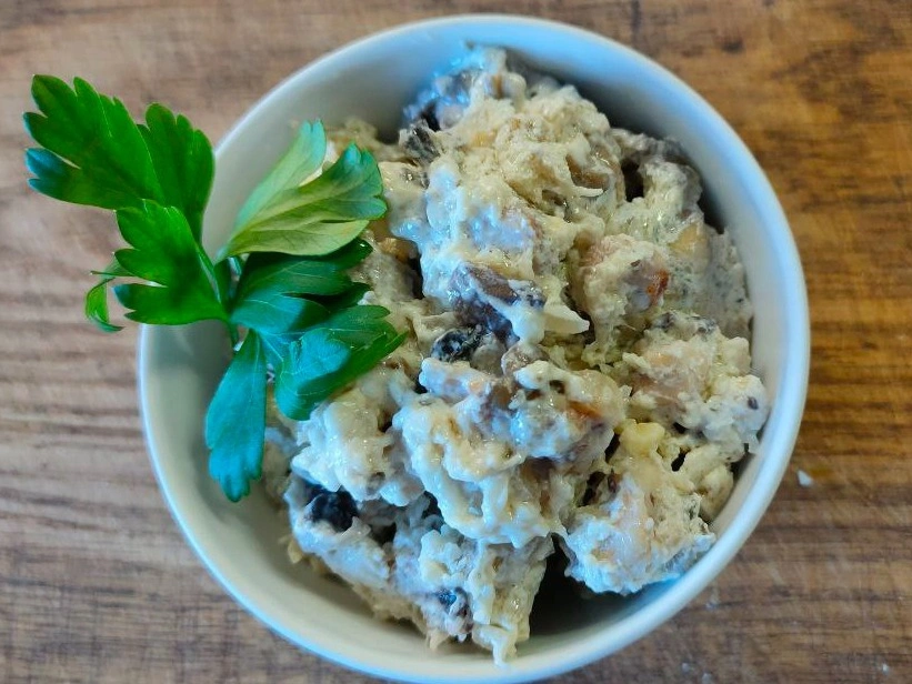 Шаг 17: Жюльен с курицей на сковороде