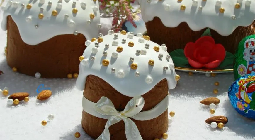 Кулич с вареной сгущенкой и миндалем: шаг 18