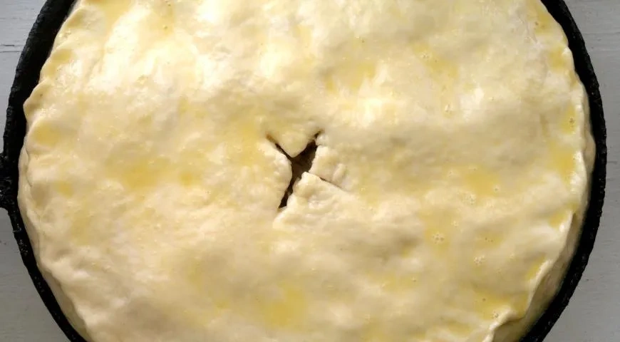 Пирог с курицей и грибами: шаг 18