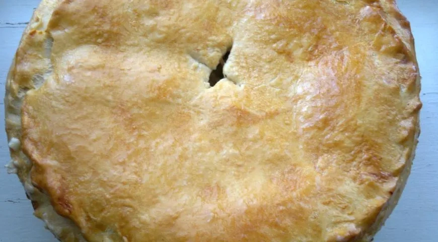 Пирог с курицей и грибами: шаг 19