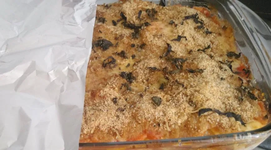 Тьелла - запеканка из картофеля, кабачков и помидоров: шаг 19