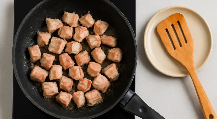 Баклажаны с мясом в казане: шаг 2