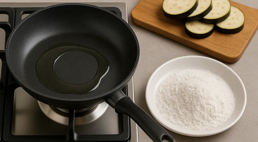 Баклажаны в сметане на сковороде: шаг 2