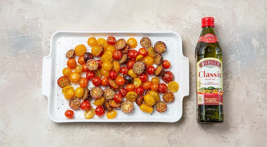 Брускетта с томлёными томатами и рикоттой: шаг 2