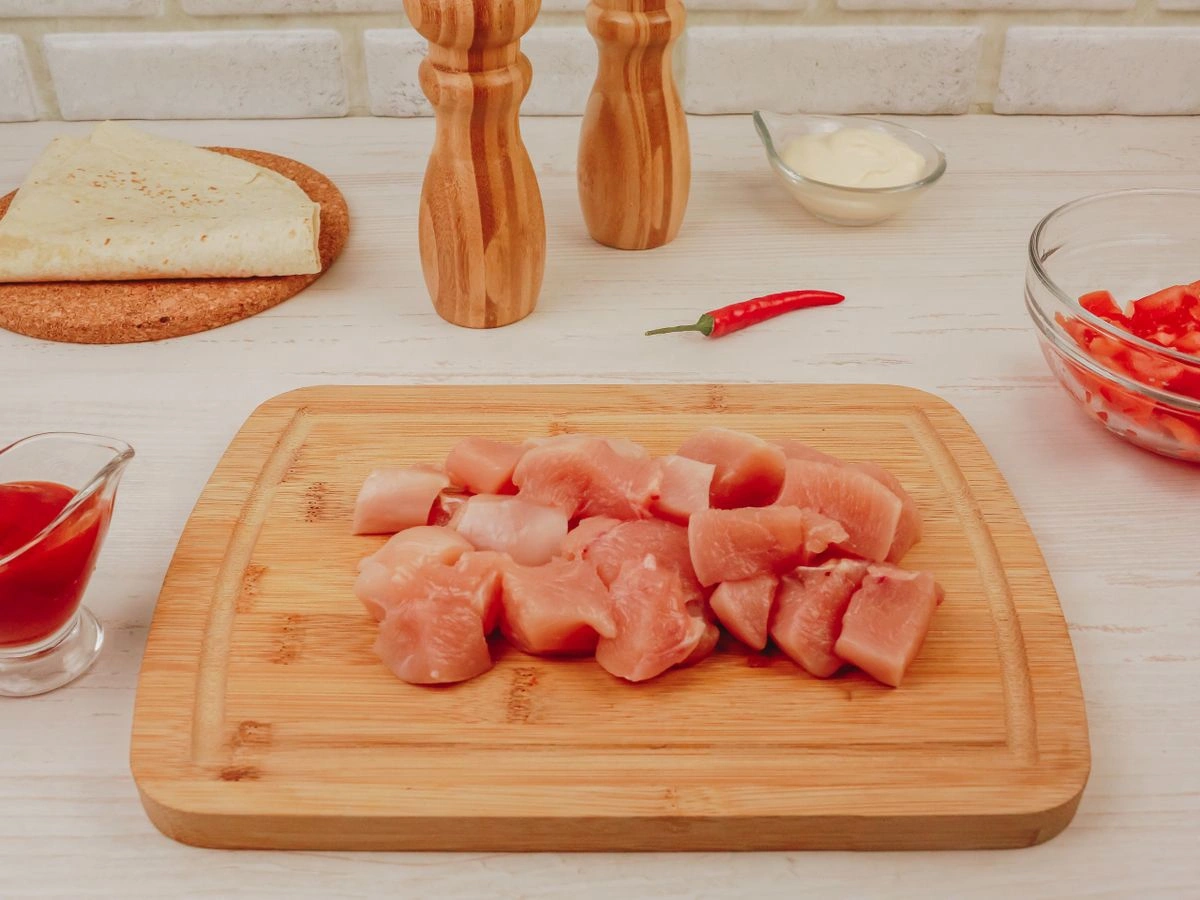 Шаг 2: Буррито с куриным филе