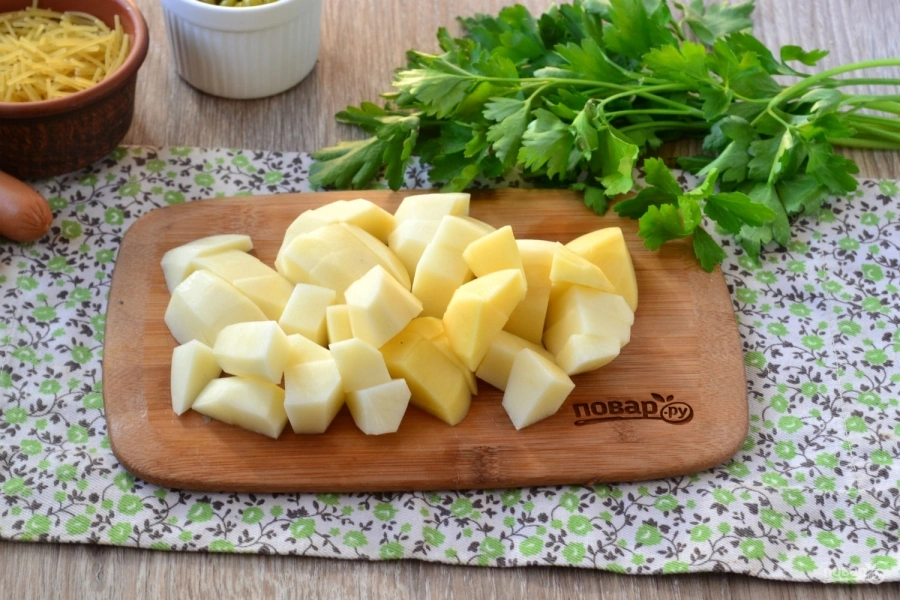 Шаг 2: Быстрый суп с сосисками