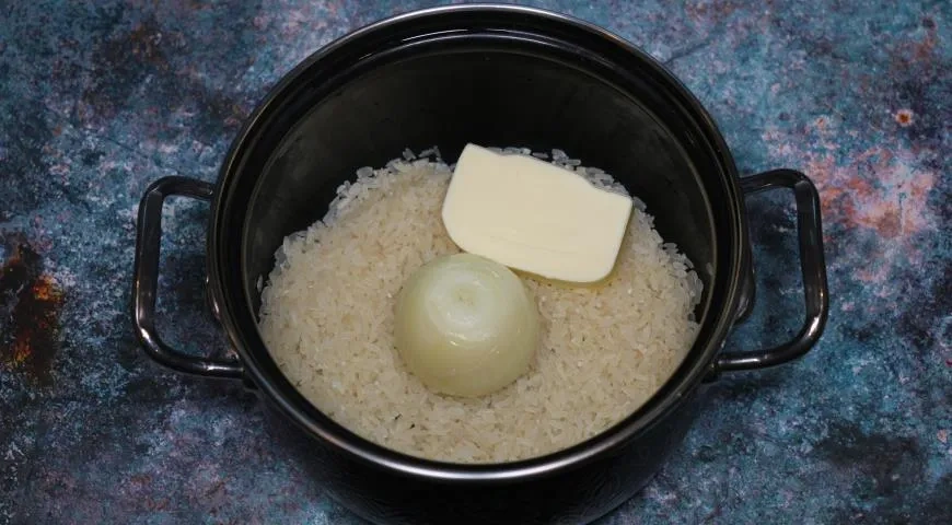 Длиннозерный припущенный рис: шаг 2