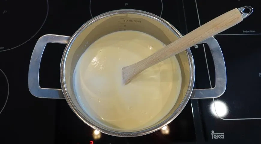 Домашний творог без кислинки на сметане: шаг 2