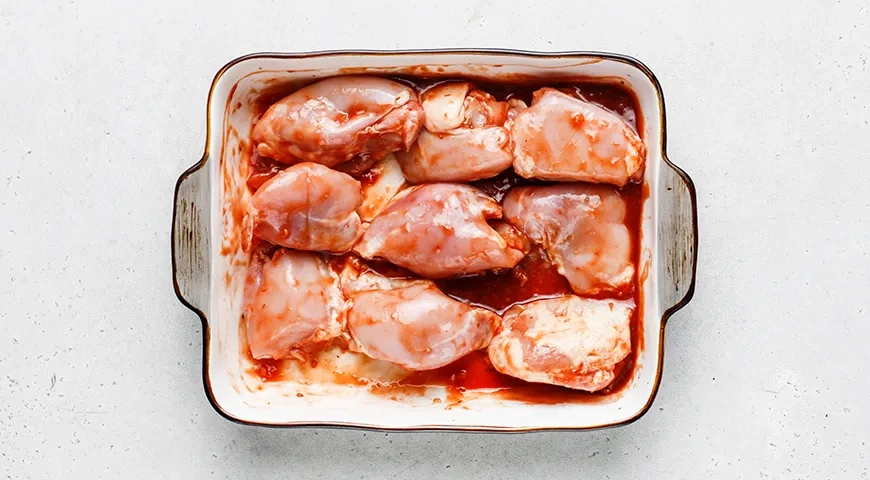Филе бедра курицы в духовке: шаг 2