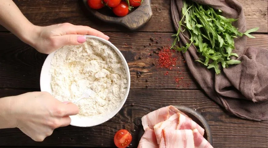 Галета с беконом и овощами: шаг 2