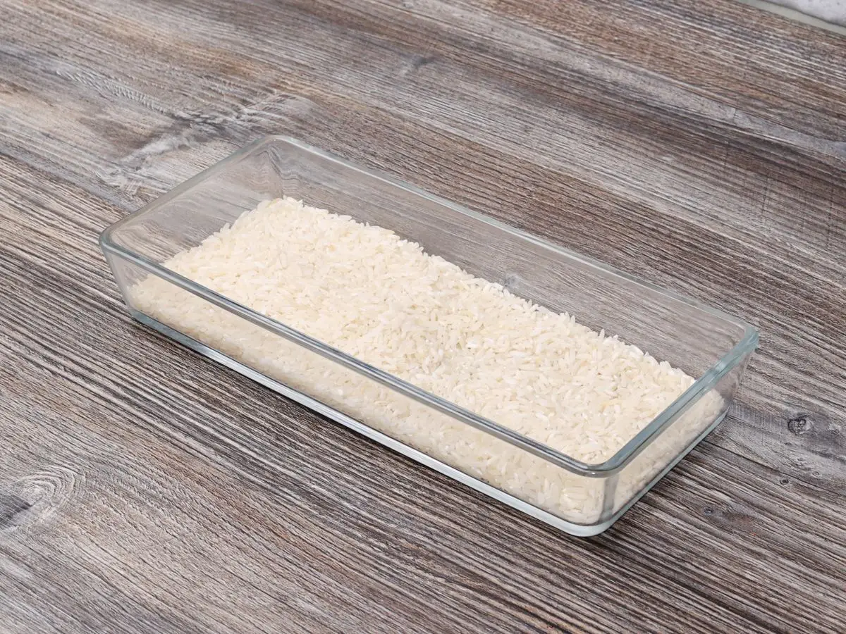 Шаг 2: Горбуша, запеченная с рисом и овощами