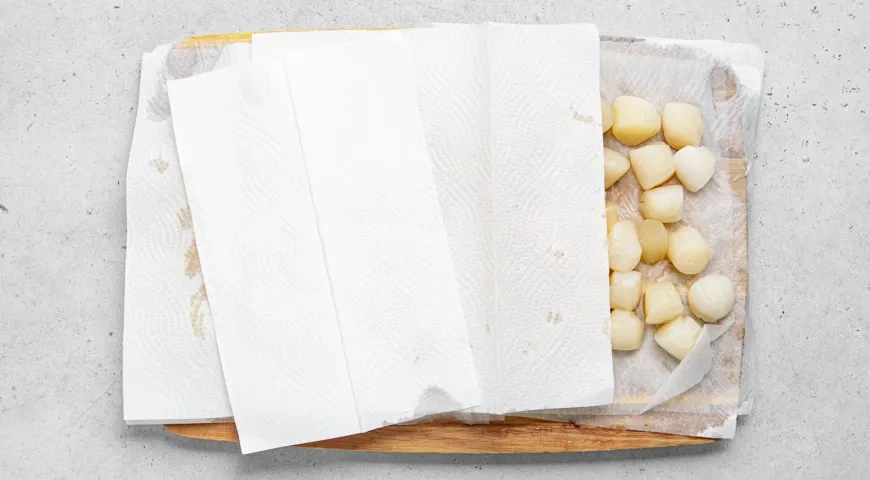 Гребешки в сливочном соусе: шаг 2