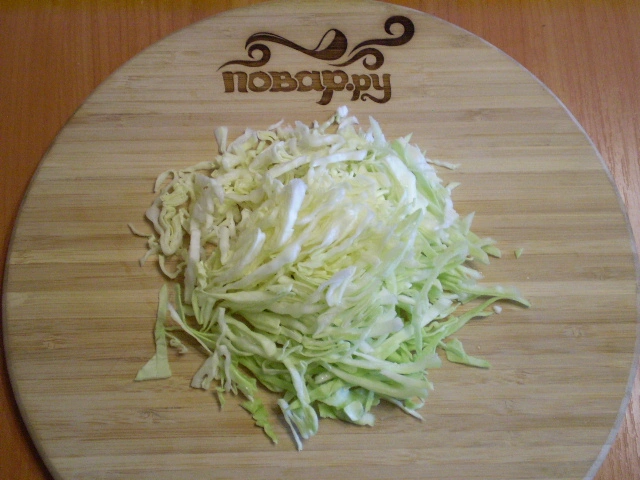 Шаг 2: Капустный салат с майонезом