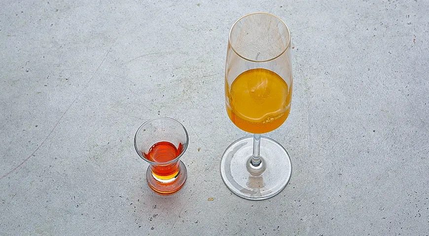 Коктейль «Мандариновые искры»: шаг 2