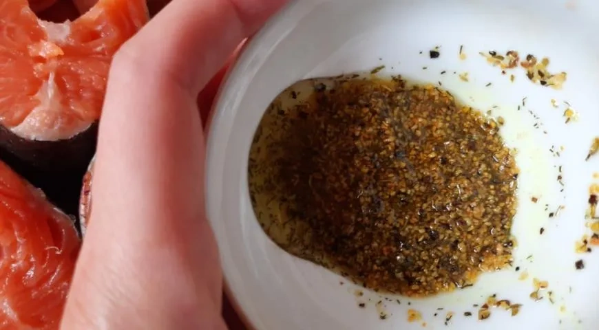 Красная рыба по-тоскански с сливочно-сырным соусом: шаг 2