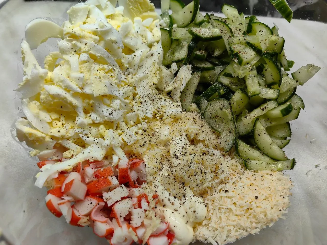 Лёгкий и очень вкусный салат: шаг 2