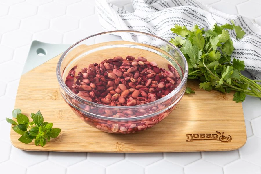 Шаг 2: Лобио из красной фасоли классический рецепт