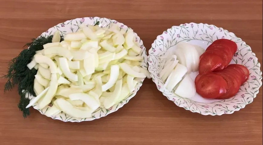 Овощная запеканка с творогом: шаг 2