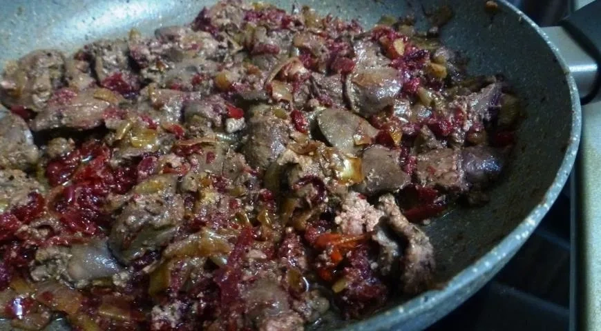 Паштет из куриной печени с острым джемом: шаг 2