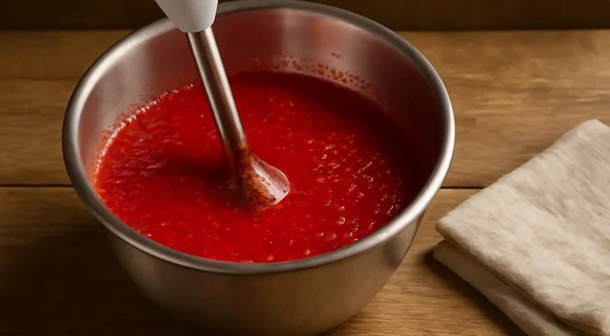 Пастила из малины в электросушилке: шаг 2