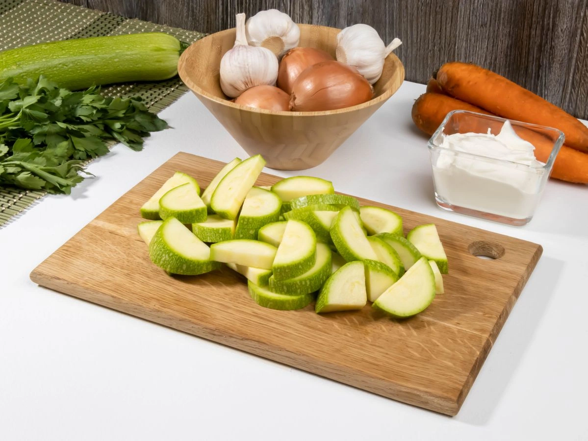 Шаг 2: Печень индейки с овощами