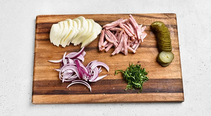 Пицца «Оливье»: шаг 2