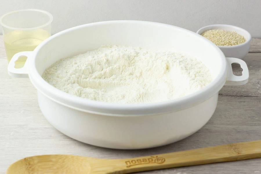 Шаг 2: Постное печенье с кунжутом