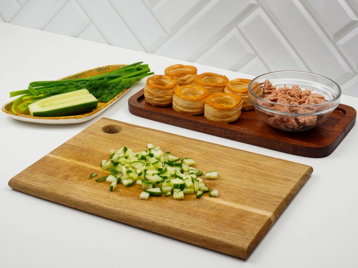 Шаг 2: Простые тарталетки с начинкой из тунца