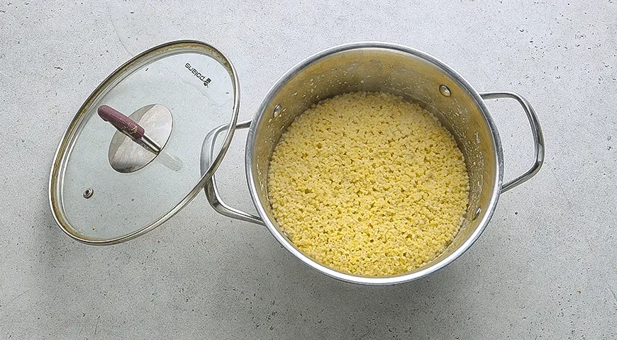 Пшенная каша с тыквой и грибами: шаг 2