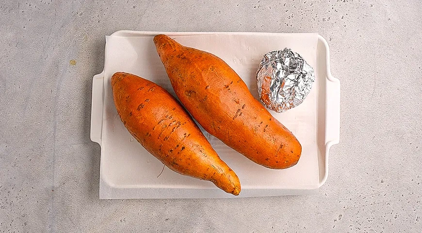 Пюре из батата и картофеля с печеным чесноком: шаг 2