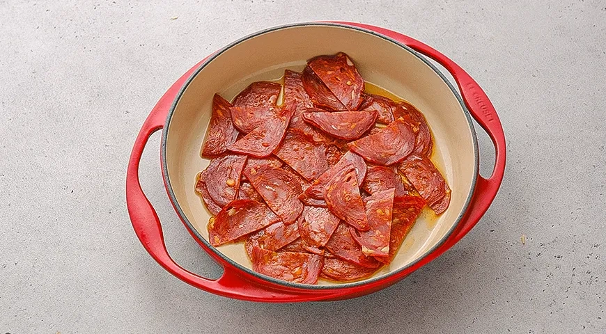 Рис по-испански с чоризо и нутом: шаг 2