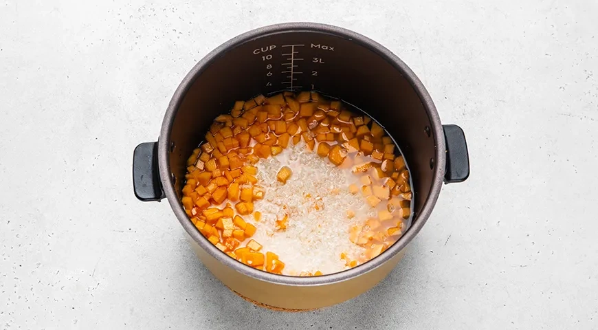 Рисовая каша с тыквой в мультиварке: шаг 2